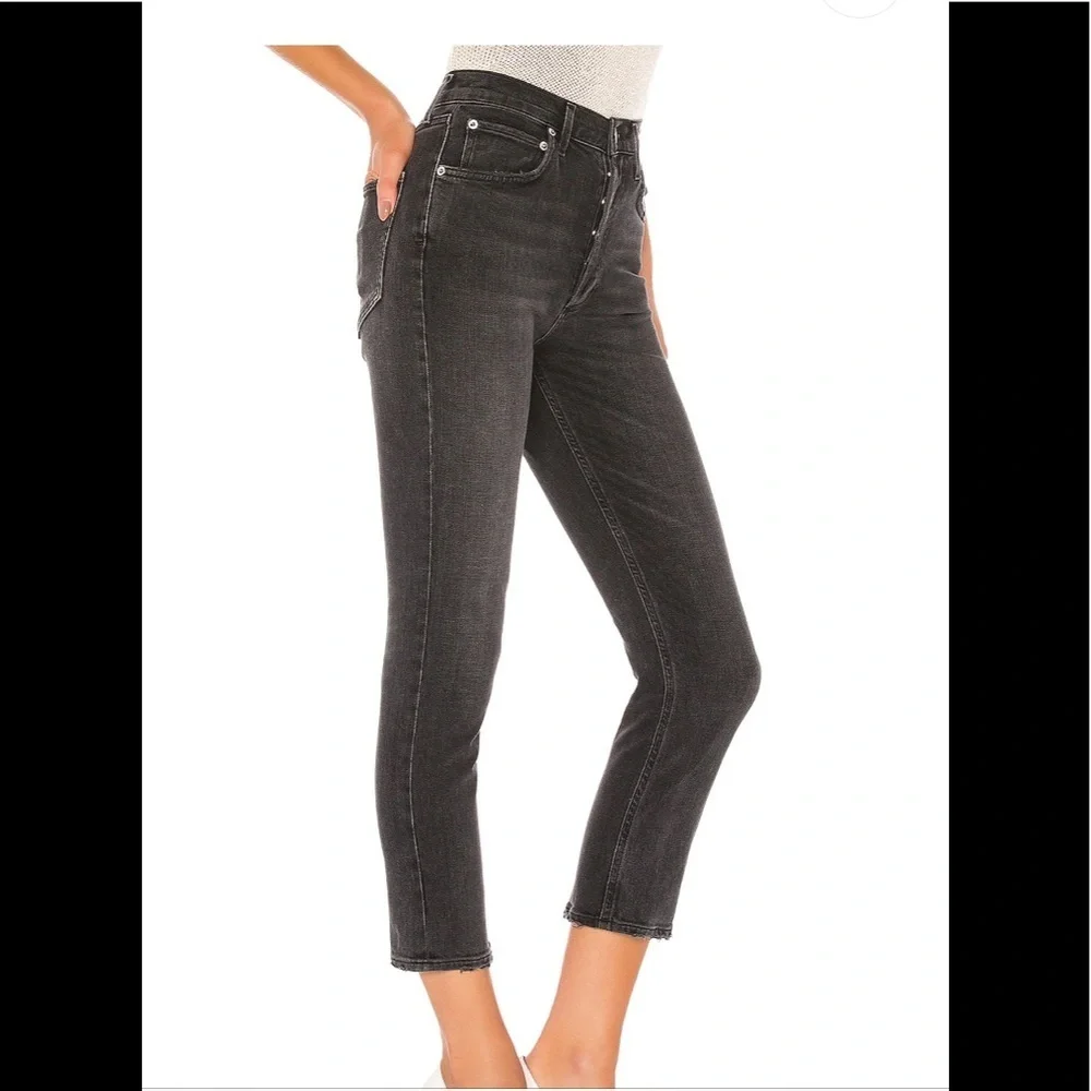 NWT AGolde Riley Hi Rise Straight Crop Progress 30